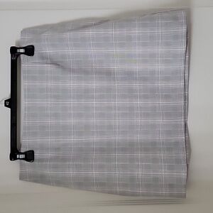 H&M Size 10 Light Gray & White Plaid Mini Skirt, Lined.  Gently Used Condition